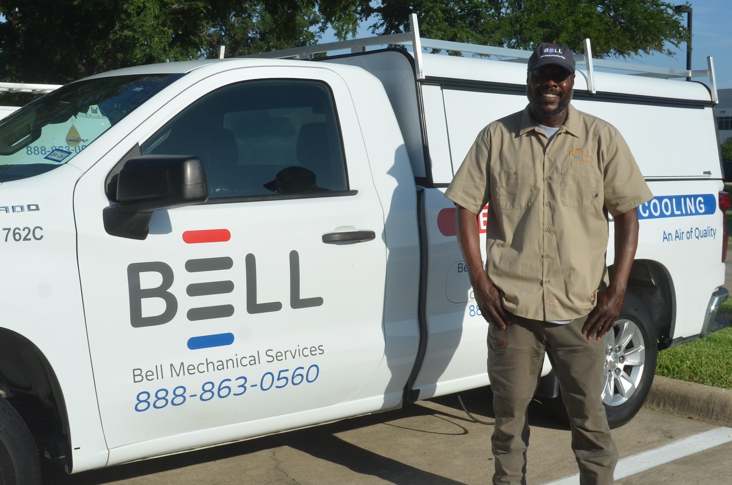 Bell Mechanical Services technicians on a new-construction HVAC project