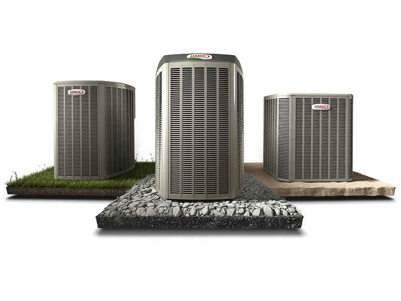 Lennox air conditioner and heat pump units ready for installation