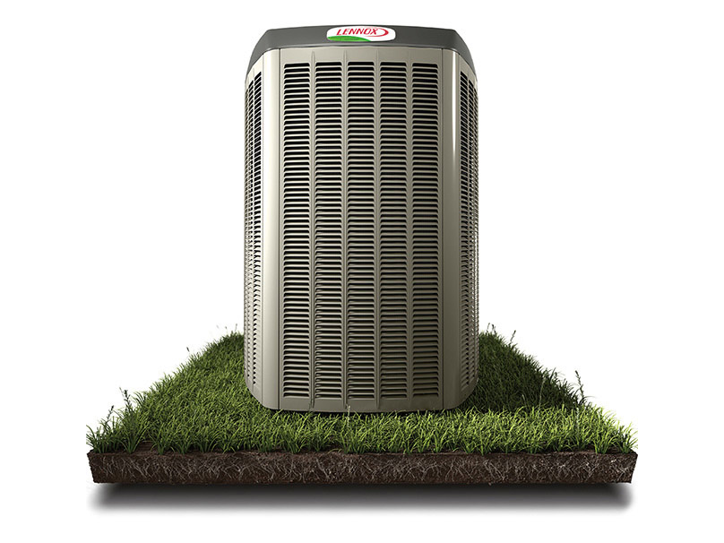 Lennox heat pump unit outside a home